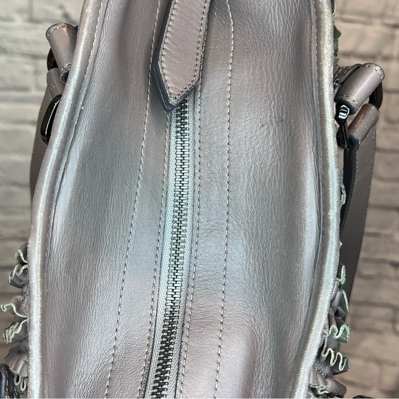 BURBERRY Old Rose Ruffled Leather Lowry Two Way Bag *EUC* - Picture 13 of 15